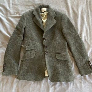 Wool green school boy blazer
